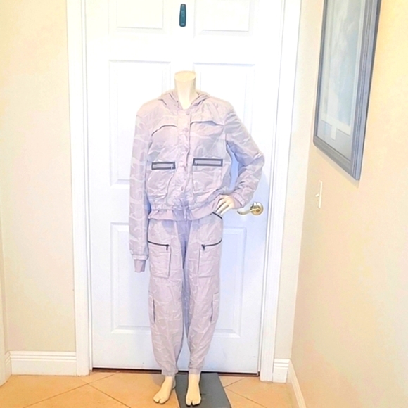 Blanc Noir White Camo Print Ski Suit Jacket Size Xl And Pants Size Large